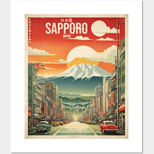 Sapporo Japan Vintage Poster Tourism Posters and Art